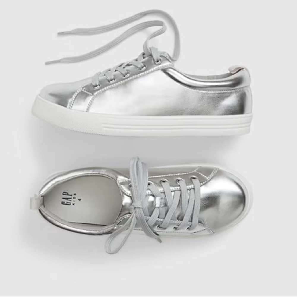 GAP Kids Metallic Girls Sneakers Size 3